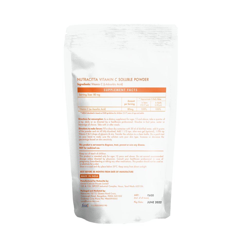 Vitamin C Powder (L-Ascorbic Acid) NUTRACITTA